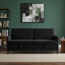 Sofa med opbevaring Sort 192 x 78 x 87 cm Polyester