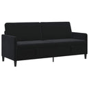 Sofa med opbevaring Sort 192 x 78 x 87 cm Polyester