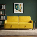 Sofa med opbevaring Gul 192 x 78 x 87 cm Polyester