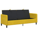Sofa med opbevaring Gul 192 x 78 x 87 cm Polyester
