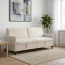 Sofa med opbevaring Cremefarvet 192 x 78 x 87 cm Polyester
