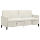 Sofa med opbevaring Cremefarvet 192 x 78 x 87 cm Polyester
