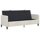 Sofa med opbevaring Cremefarvet 192 x 78 x 87 cm Polyester