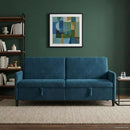 Sofa med opbevaring Blå 192 x 78 x 87 cm Polyester
