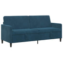 Sofa med opbevaring Blå 192 x 78 x 87 cm Polyester
