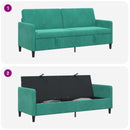 Sofa med opbevaring Turkis 192 x 78 x 87 cm Polyester