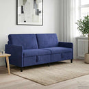 Sofa med opbevaring Politi blå 192 x 78 x 87 cm Polyester