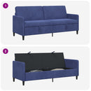 Sofa med opbevaring Politi blå 192 x 78 x 87 cm Polyester