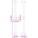 Brusehovedholder Krom 71 cm Rustfrit stål