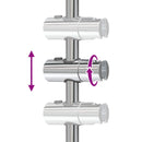 Brusehovedholder Krom 101 cm Rustfrit stål