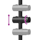 Brusehovedholder Sort 101 cm Rustfrit stål