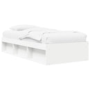 Sengestel med opbevaring Hvid 80 x 200 cm Konstrueret træ