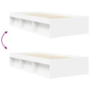 Sengestel med opbevaring Hvid 80 x 200 cm Konstrueret træ