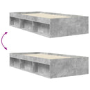 Sengestel med opbevaring Betongrå 80 x 200 cm Konstrueret træ