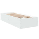 Gulvsengramme Hvid 80 x 200 cm Konstrueret træ