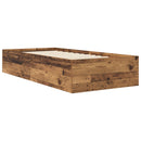 Gulvsengramme Gammelt træ 80 x 200 cm Konstrueret træ