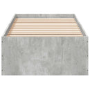 Gulvsengramme Betongrå 80 x 200 cm Konstrueret træ