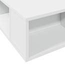 Sengestel med opbevaring Hvid 80 x 200 cm Konstrueret træ