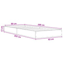 Sengestel med opbevaring Hvid 80 x 200 cm Konstrueret træ