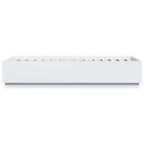 Senge ramme med LED Hvid 80 x 200 cm Konstrueret træ