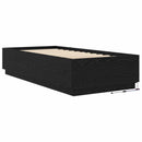 Senge ramme med LED Sort eg 80 x 200 cm Konstrueret træ