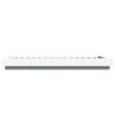 Senge ramme med LED Hvid 80 x 200 cm Konstrueret træ