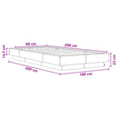 Senge ramme med LED Gammelt træ 80 x 200 cm Konstrueret træ
