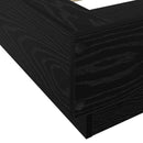 Senge ramme med LED Sort eg 80 x 200 cm Konstrueret træ