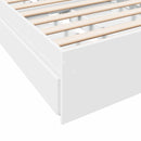 Sengestel med opbevaring Hvid 80 x 200 cm Konstrueret træ