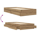 Sengestel med opbevaring Artisan-eg 80 x 200 cm Konstrueret træ