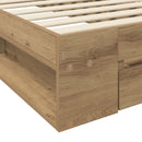 Sengestel med opbevaring Artisan-eg 80 x 200 cm Konstrueret træ