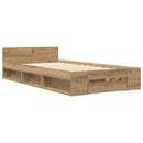 Sengestel med opbevaring Artisan-eg 80 x 200 cm Konstrueret træ