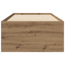 Sengestel med opbevaring Artisan-eg 80 x 200 cm Konstrueret træ