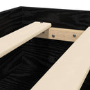 Sengestel med hylde Sort eg 80 x 200 cm Konstrueret træ