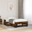 Sengestel med opbevaring Røget eg 80 x 200 cm Konstrueret træ