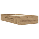 Sengestel med opbevaring Artisan-eg 80 x 200 cm Konstrueret træ