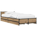 Sengestel med hovedgærde Artisan-eg 80 x 200 cm Konstrueret træ