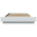 Gulvsengramme Hvid 80 x 210 cm Konstrueret træ