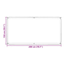 Presenning med øjer Transparent 2 x 1,5 m Polyethylen
