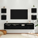 Vægmonteret TV Skab Vægmonteret 4 pcs Sort eg 30,5 x 30 x 30 cm