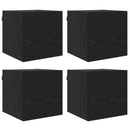 Vægmonteret TV Skab Vægmonteret 4 pcs Sort eg 30,5 x 30 x 30 cm
