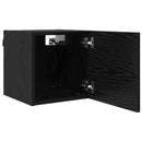 Vægmonteret TV Skab Vægmonteret 4 pcs Sort eg 30,5 x 30 x 30 cm