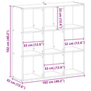 Bogreol Sort eg 102 x 32 x 102 cm