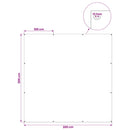 Presenning med øjer Lysegrå 3 x 3 m 260 gsm PE