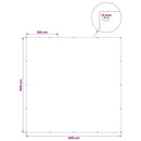 Presenning med øjer Lysegrå 4 x 4 m 260 gsm PE