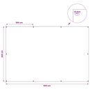 Presenning med øjer Blå 4 x 6 m 90 gsm PE
