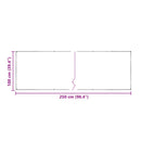 Presenning 350 gsm Transparent 2,5 x 1 m PVC
