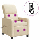 Massage Lænestol Cremefarvet Polyester