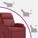 Recliner Vinrød Kunstlæder