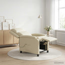 Massage Lænestol Cremefarvet Kunstlæder
